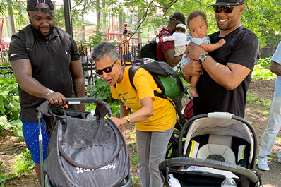 Brooklyn Gang Dads Walk and Books Distribution