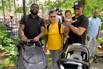 Brooklyn Gang Dads Walk and Books Distribution