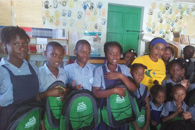 Backpacks with supplies giveaway - Mirebalais, Haiti: December 2018